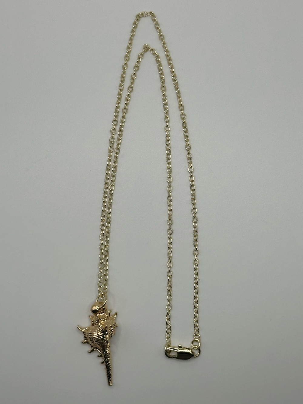 Gold Seashell Pendant Necklace